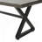 Outdoor Aluminum Dining Bench With Steel Frame, Grey / Black-1179032199