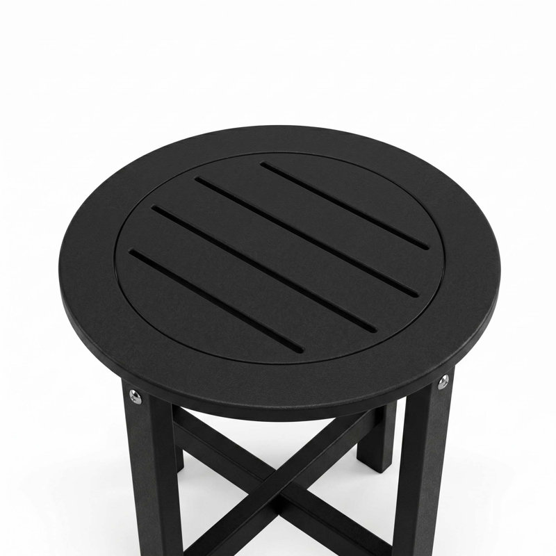 Table d'appoint compacte en PEHD toutes saisons pour patio