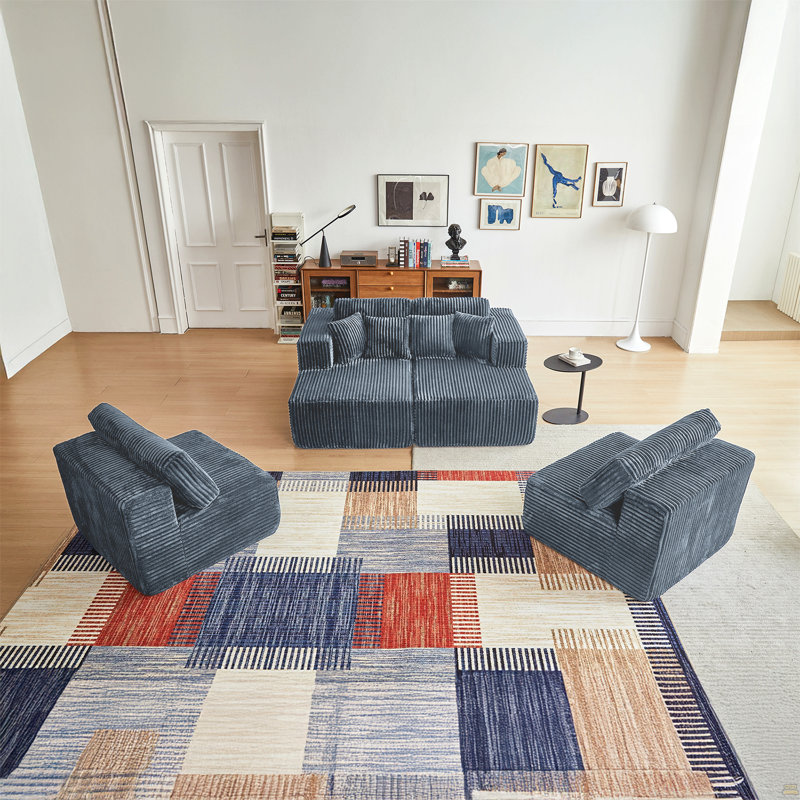 Ensemble de canapé modulaire Corduroy Cloud Couch
