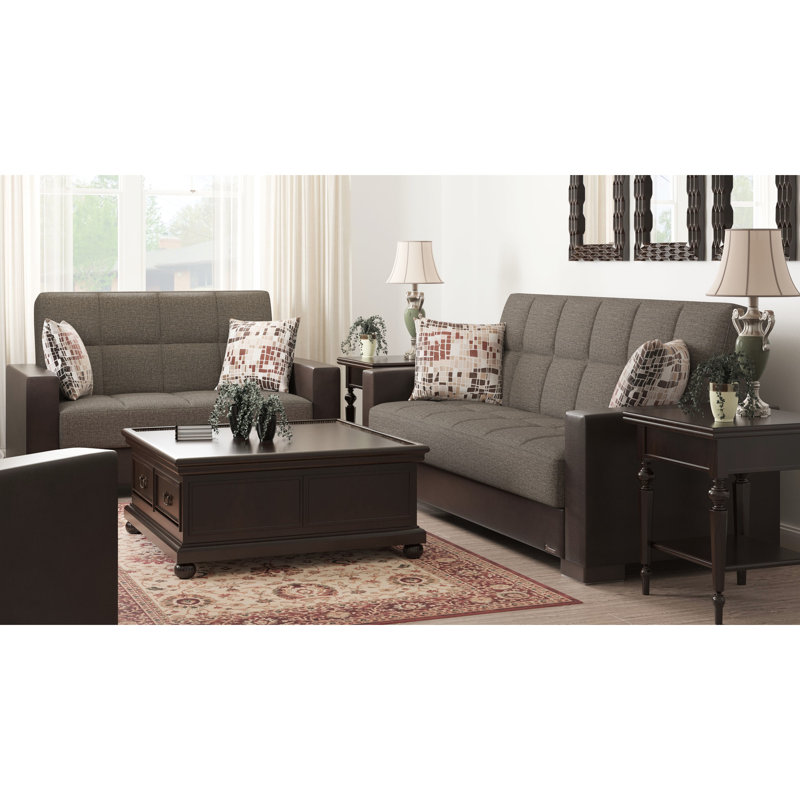 Rangement rembourré, tissu chenille brun pour le salon, capacité de 600 lb avec, petites maisons élégantes, 66 po de hauteur