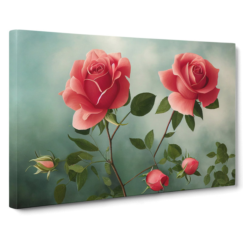 Sensational Rose - Wrapped Canvas Print, 35cm H x 50cm W x 3cm D
