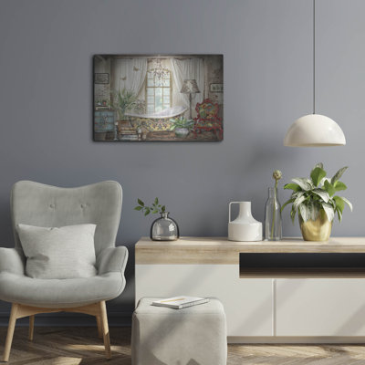 «Shabby Chic Room Decor C» par Jean Plout, art mural en métal