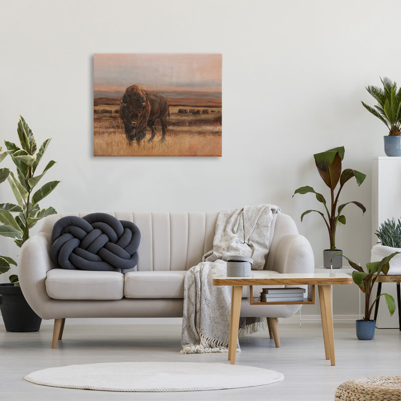 «Traditional Bison Landscape» par Ethan Harper sur, H 30 po x l 40 po