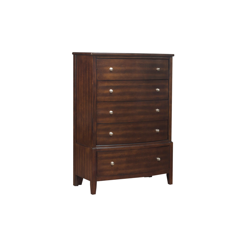 Ping 38'' W 5 - Drawer Dresser, Cherry