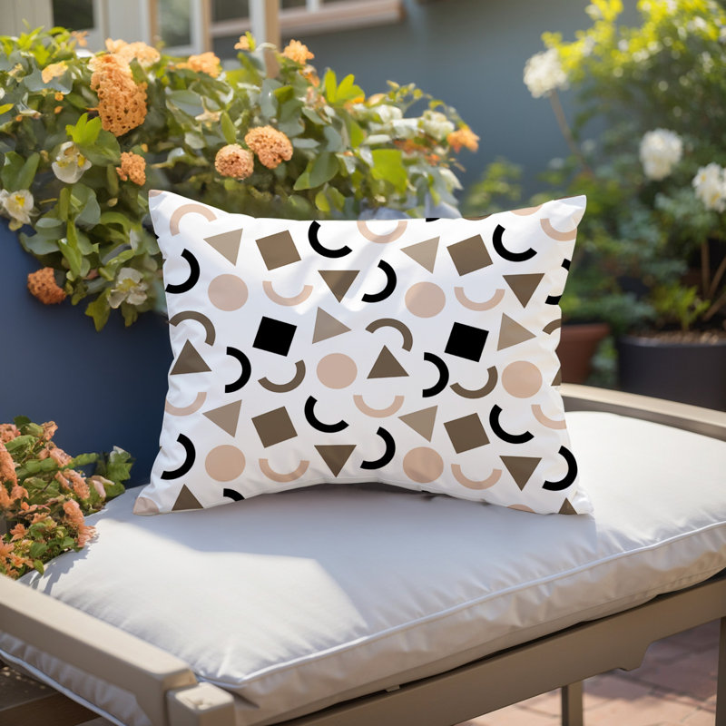 Coussin lombaire réversible intérieur / extérieur Fazzal, Rectangle H 14 po x l 20 po