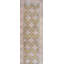 Green Color Artistic Antique Indian Flatweave Cotton Dhurrie Long and Narrow Gallery Size Rug