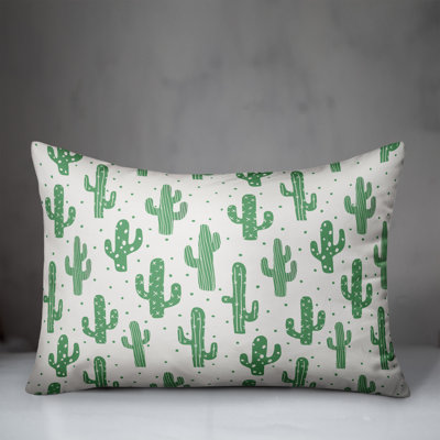  Cacti Print Lumbar Pillow