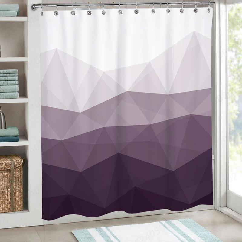 Rideau de douche dégradé à imprimé numérique, Purple