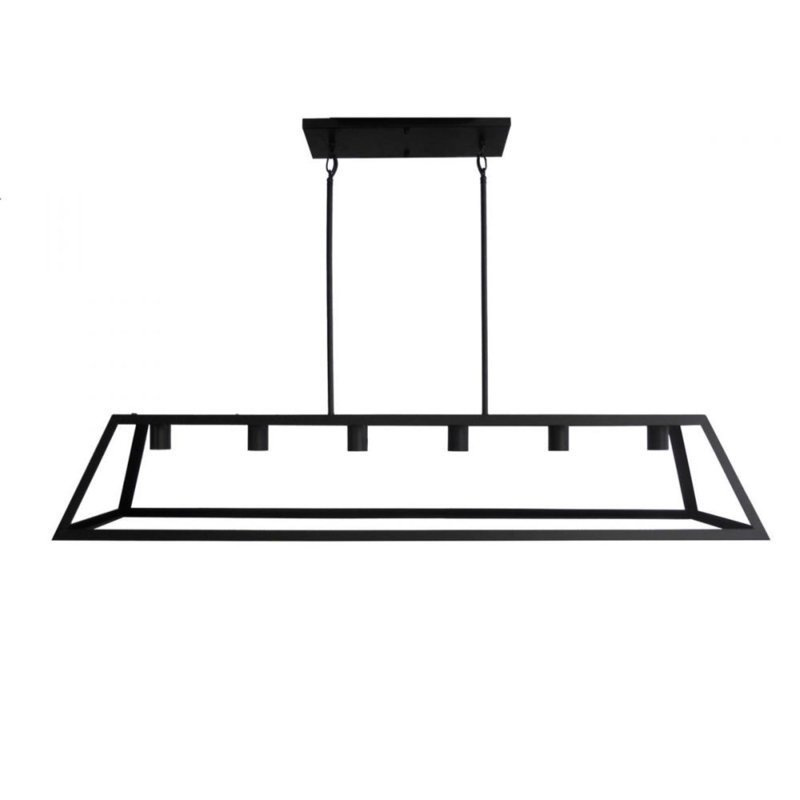Luminaire suspendu géométrique à 6 lumières pour îlot de cuisine Murray