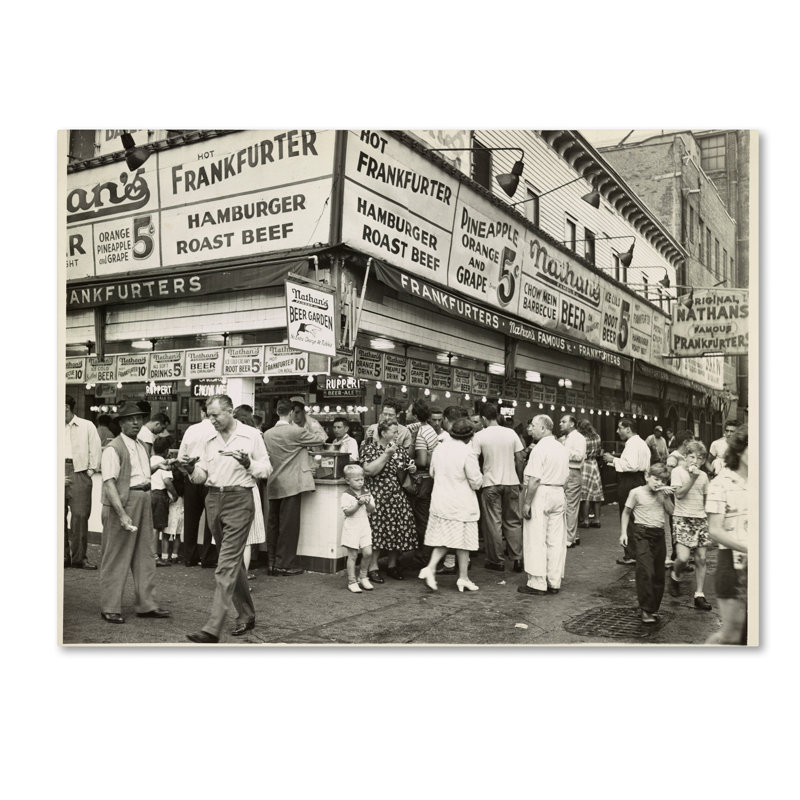 Impression sur toile tendue « coney island i », H 14 po x l 19 po