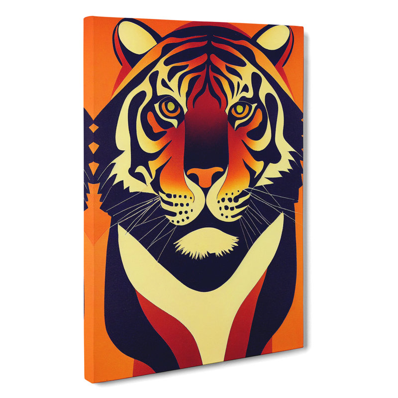 XC1022-4670X Tiger Art No.2 Abstract - Wrapped Canvas Print, 50cm H x 35cm W x 3cm D