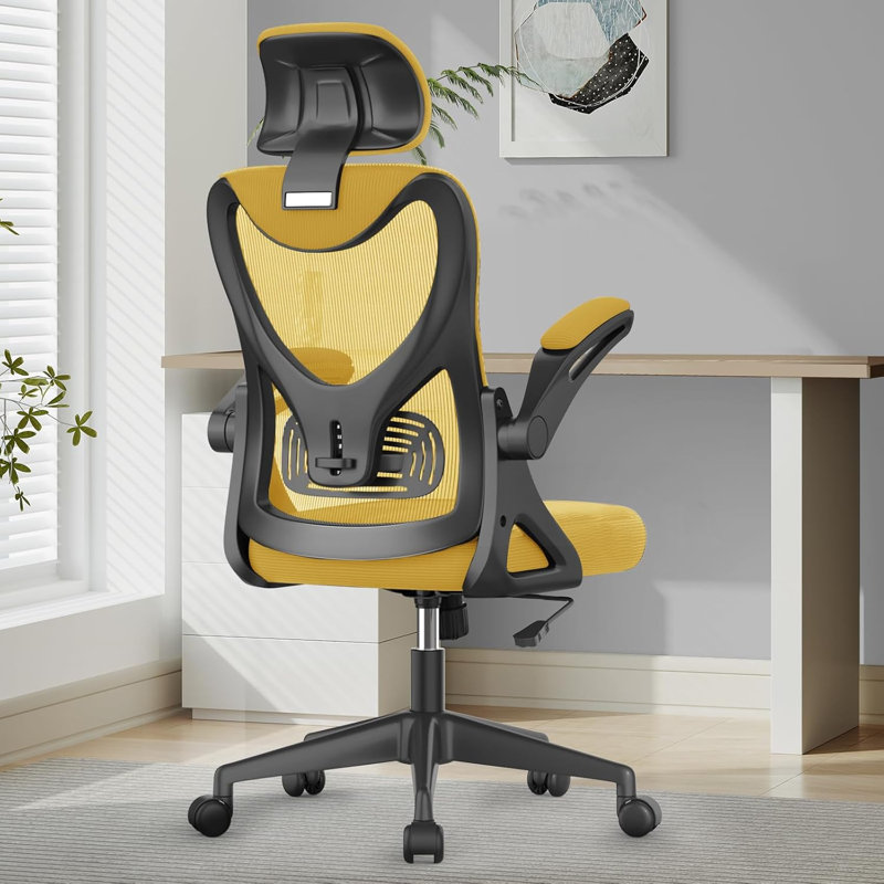 Ergonomic Office Chair, Computer Chair, Mesh Chair, Yellow
