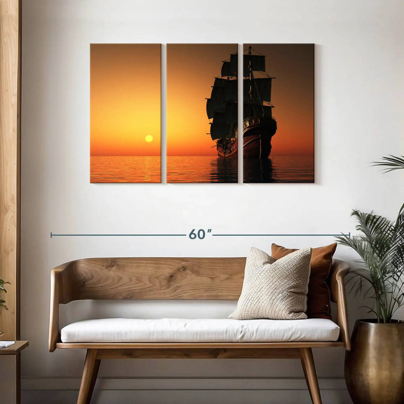 Mehar Old Merchant Ship, 28" H x 45" W