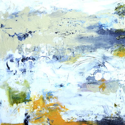 Abstract Beach 1 Piece Wrapped Canvas Painting