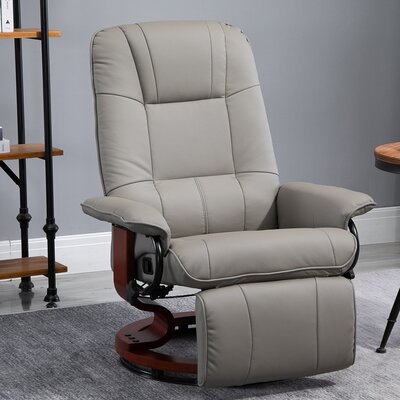 Latitude Run® Aricely Vegan Leather Swivel Recliner & Reviews | Wayfair