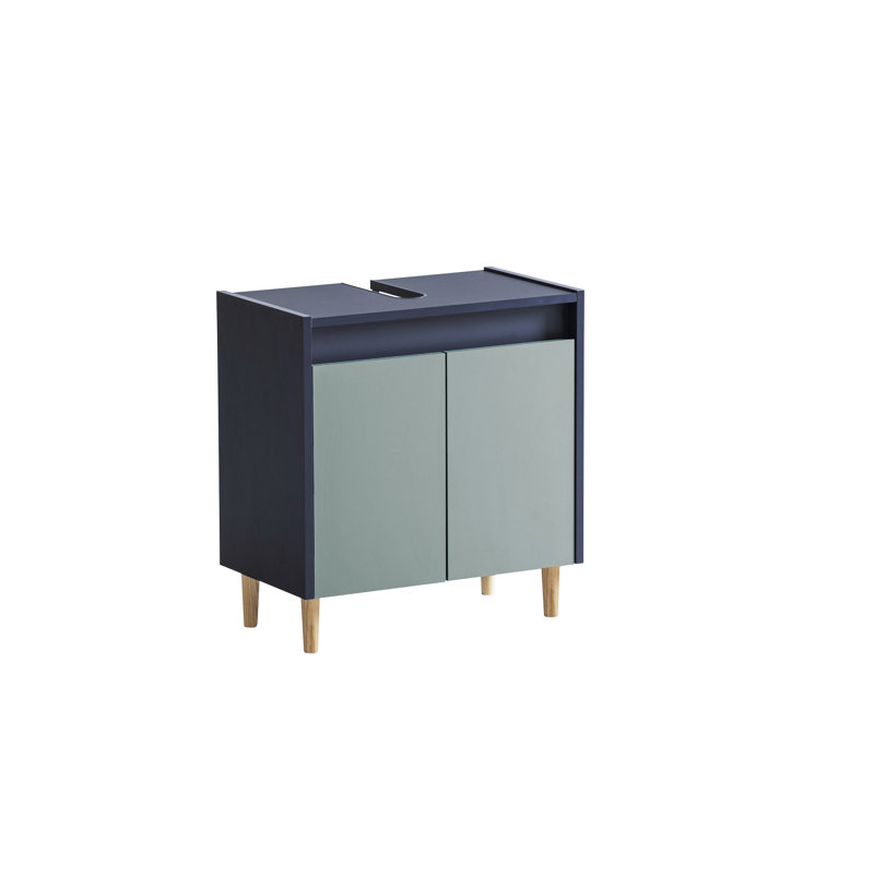 Collingswood Freestanding Under Sink Cabinet, Night Blue/Pigeon Blue