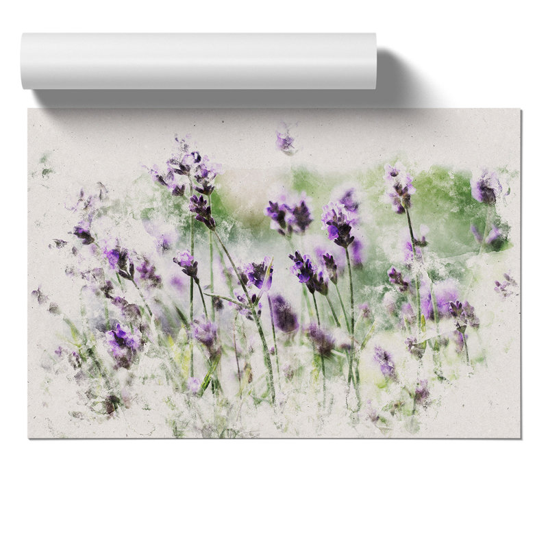Lavender Watercolour - Frameless Print, 59cm H x 84cm W x 0.1cm D