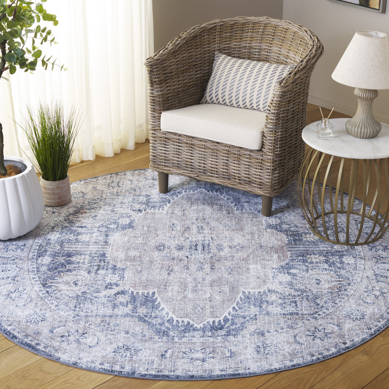 Arizona 344 Performance Machine Washable Oriental Rug, Round 6'