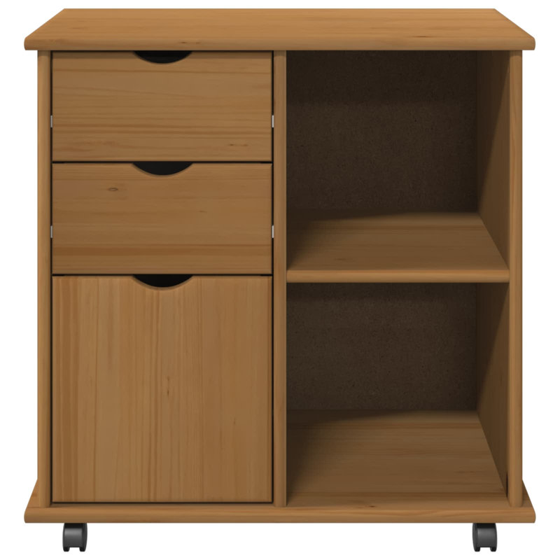 Solid Wood Standard Accent Cabinet, Honey Brown