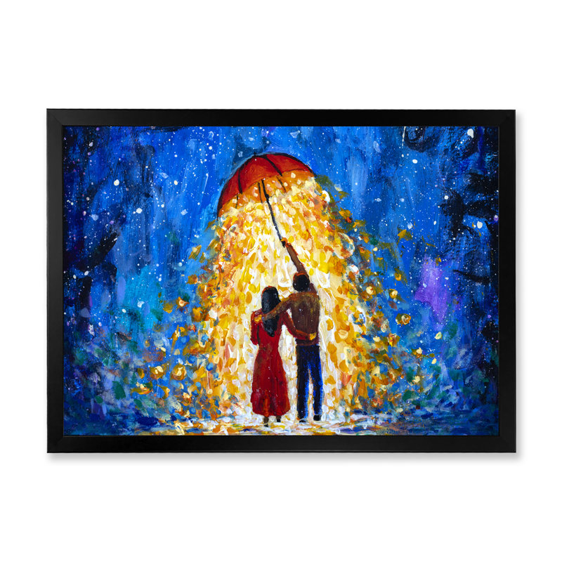 " Romantic Fantasy Couple ", Black Picture Framed, 8" H x 12" W x 1" D