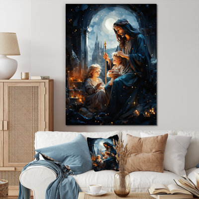 Crèche de la Nativité «I», impression sur toile