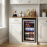 Armoire à vin 39,4 "avec mini réfrigérateur (inclus), buffet pour la salle à manger