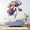Décalcomanie murale en vinyle - motif floral abstrait coloré parfait pour la décoration de la maison ou les espaces de bureau - décalque floral