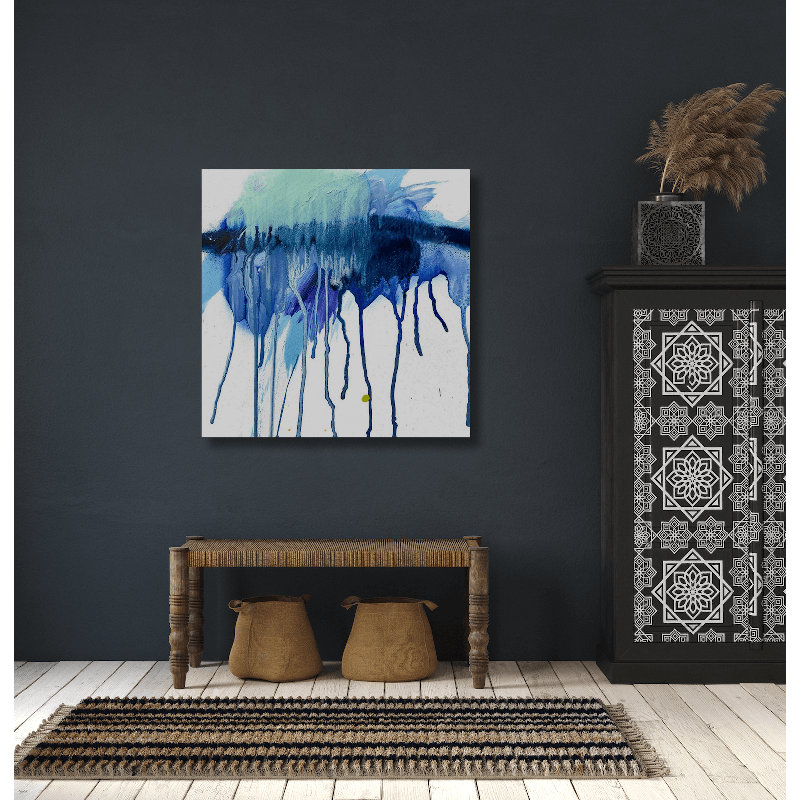 Stalacite - Artist Enhanced Canvas Print, 12" H x 12" W x 1.75" D, Black Framed Canvas