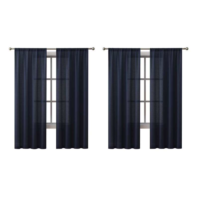 Hayden Room Darkening Curtain Panel Pair, Navy, 38" W x 84" L