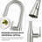 Modern farmhouse-style pull-down kitchen sink faucet with a 360° swivel, high-arc spout, 2 spray modes, and a leak-proof ceramic cartridge—easy DIY installation-118661922