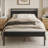 Carlisa Industrial Metal Platform Bed Frame with Headboard and Iron Slat Support-574746315-574746314