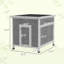 Cage de bois en bois avec toit ouvrable, plancher amovible, portes doubles, 25 po x 32 po x 30 po
