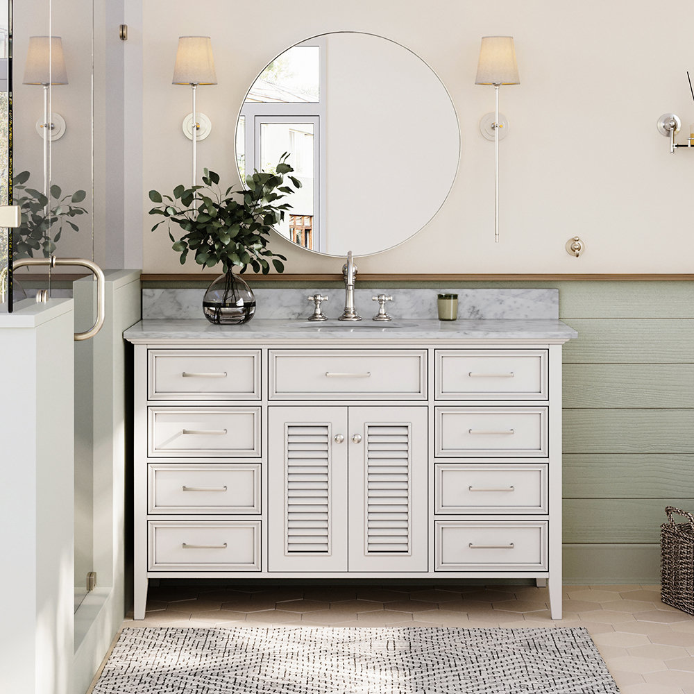 55'' Single Bathroom Vanity, White