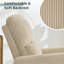Fauteuil inclinable oscillant inclinable en velours côtelé de 36 po avec port USB Type-C de Bréh, accoudoir inclinable pivotant pour chambre de bébé-815929269