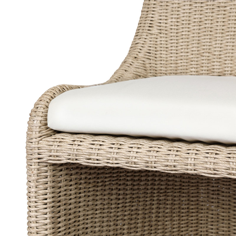 Blaire Outdoor Dining Side Chair, Vintage White