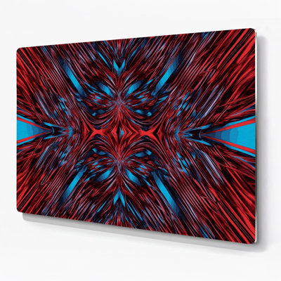 Op Art 10 Red Metal Wall Art
