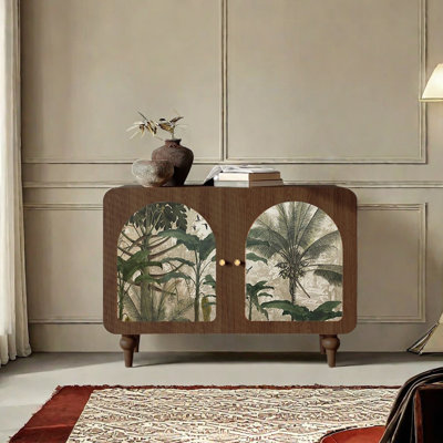 French style solid wood accent cabinet
