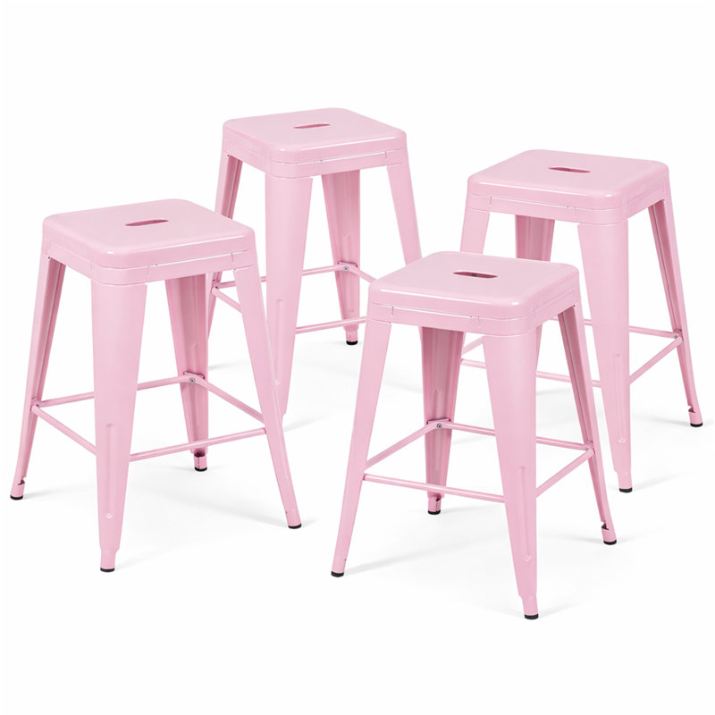 Tabouret à hauteur de comptoir 24 po, Rose, Tabouret de comptoir (siège d'une hauteur de 24 p