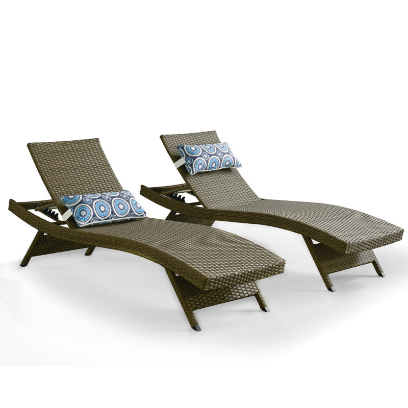 Chaise longue d'extérieur en osier Ozellar, Nature