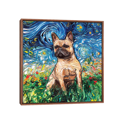 " Fawn French Bulldog Night " Oil Painting