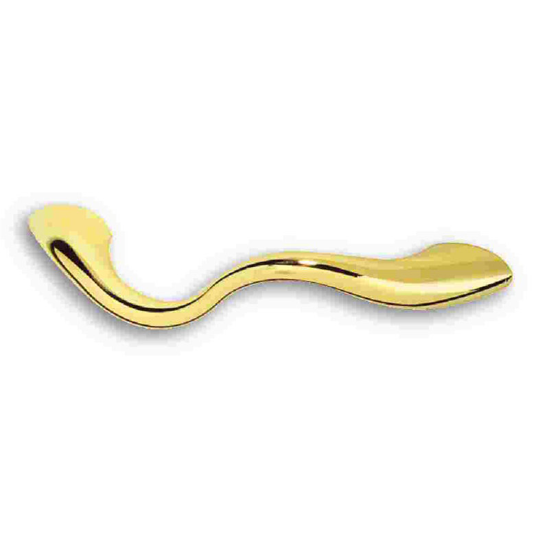 5" Fusilli Wavy Pull Polished Brass