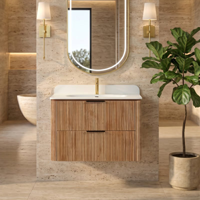 Meuble-lavabo de comptoir flottant 30 po