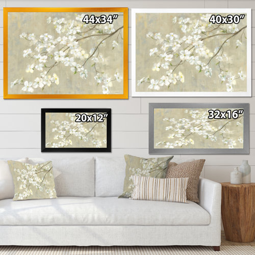 Bless international Dogwood In Spring Neutral On Canvas Painting ...