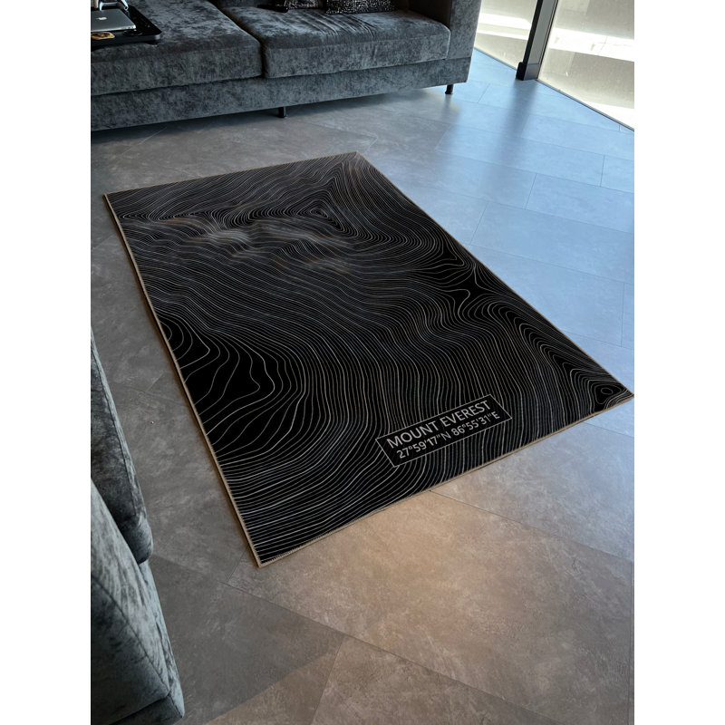 Tapis décoratif moderne Mira, Tapis de couloir 3 pi 9,81 po x 9 pi 10,11 po
