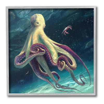 «Deep Water Octopus», art de la giclée encadrée par Vlad Mel
