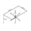 ClipperCove Glass Top Metal Base Dining Table