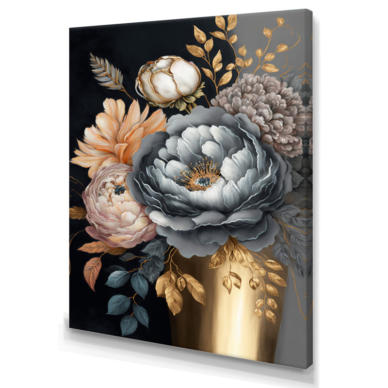 «Blue Blooming Bouquet II», impression sur toile, H 44 po x l 34 po x P 1,5 po, Toile tendue