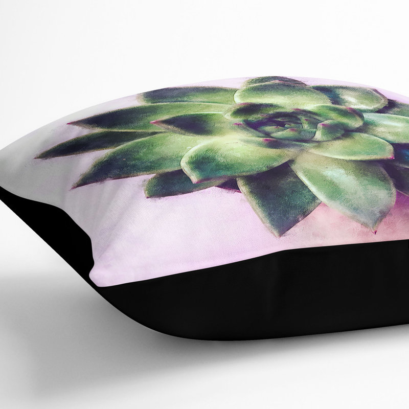Square Throw Cushion, 40cm H x 40cm W x 15cm D, Black