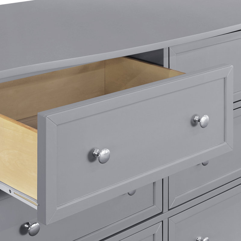 Commode double 6 tiroirs Kalani, Gris
