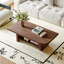 Table basse 47,2 "en éventail avec tablette de rangement inférieure